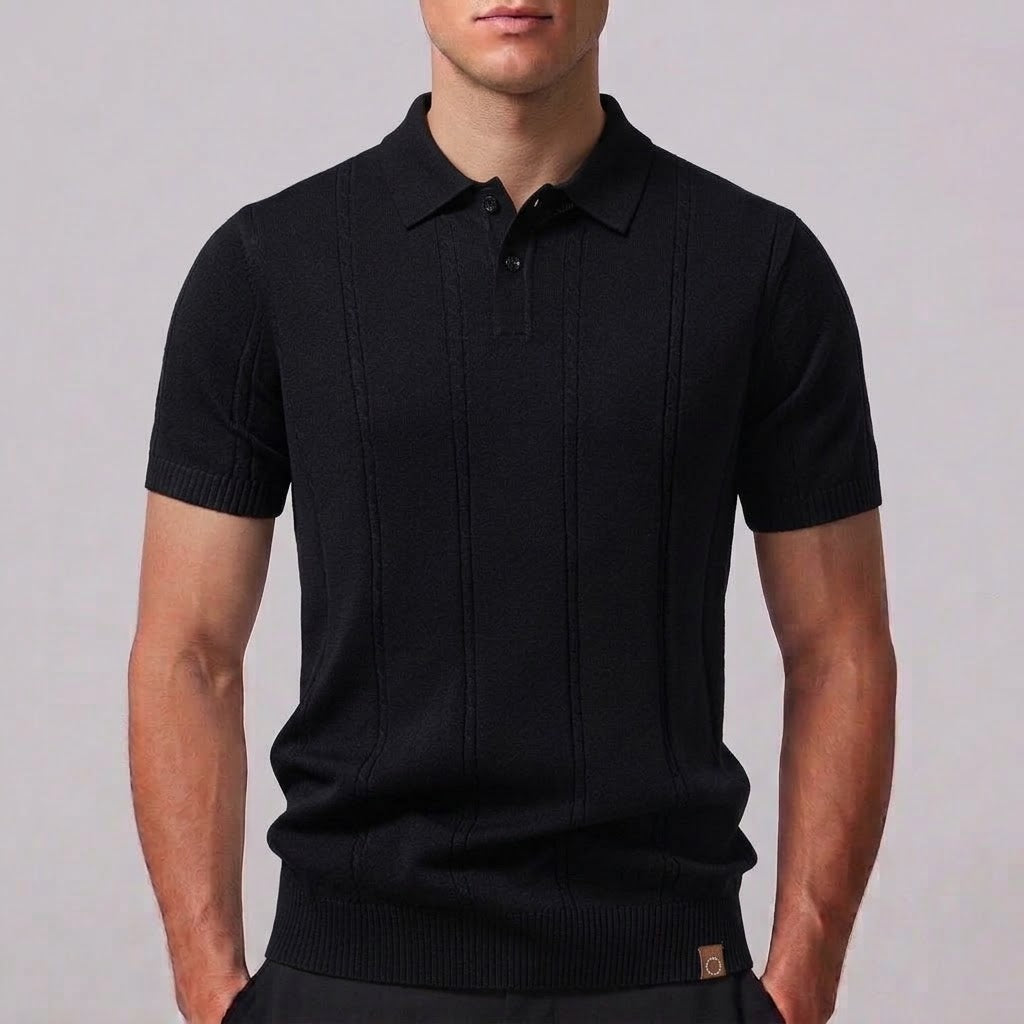 THEO | Ribbed knit polo