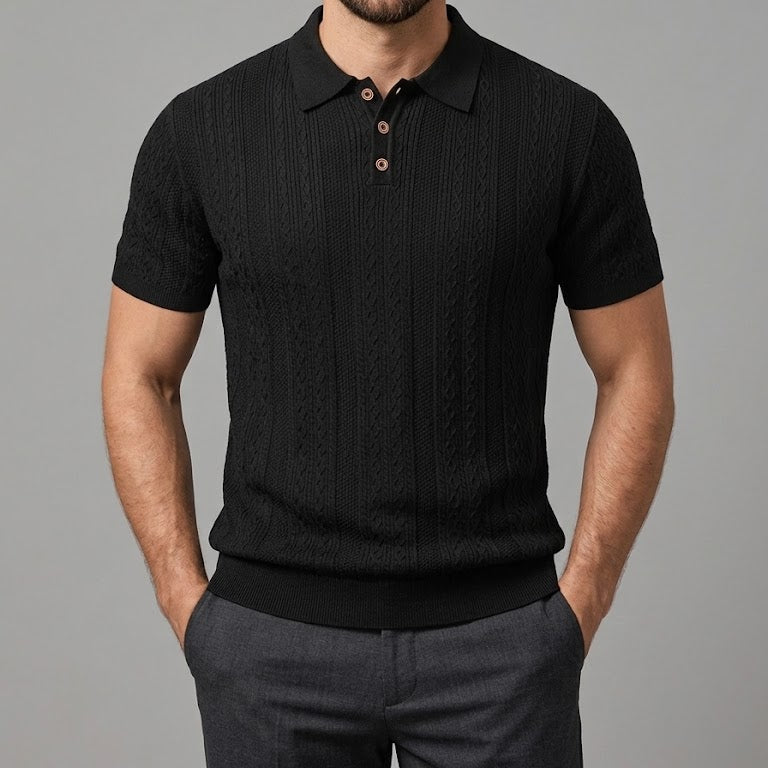 JASPER | Polo with geometric jacquard