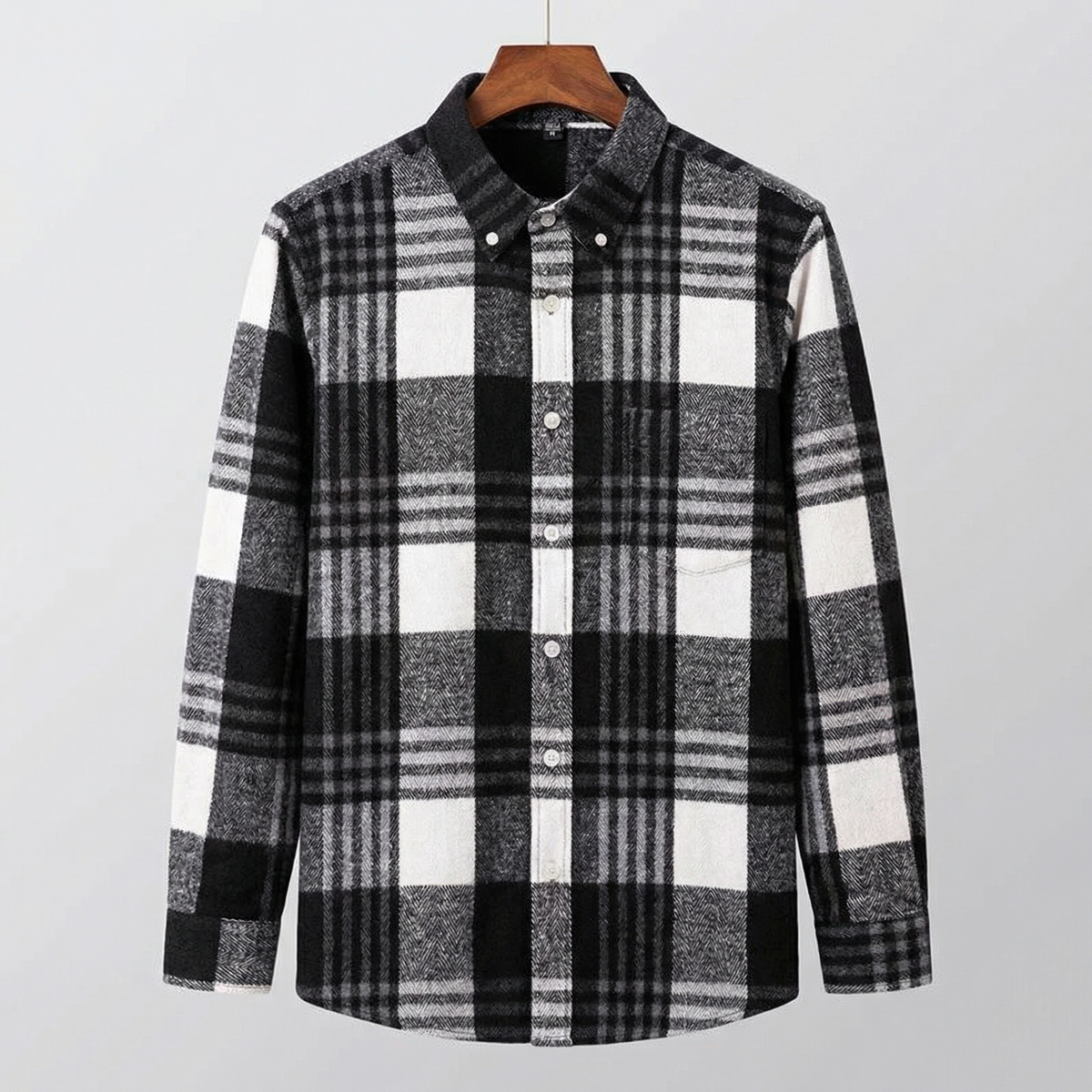 ELIJAH | Flannel shirt with button-down collar