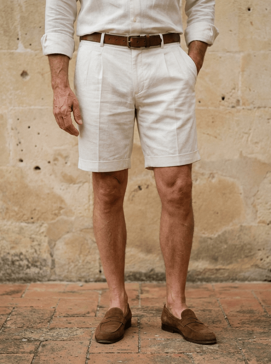 NOAH | Shorts with pleated front