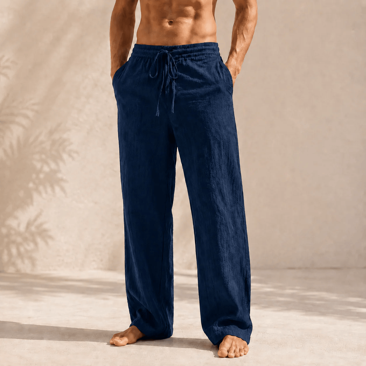 OWEN | Straight-leg pants with flowing drape