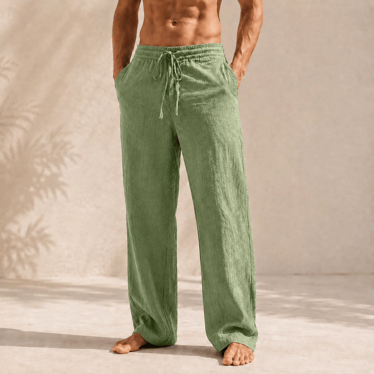 OWEN | Straight-leg pants with flowing drape