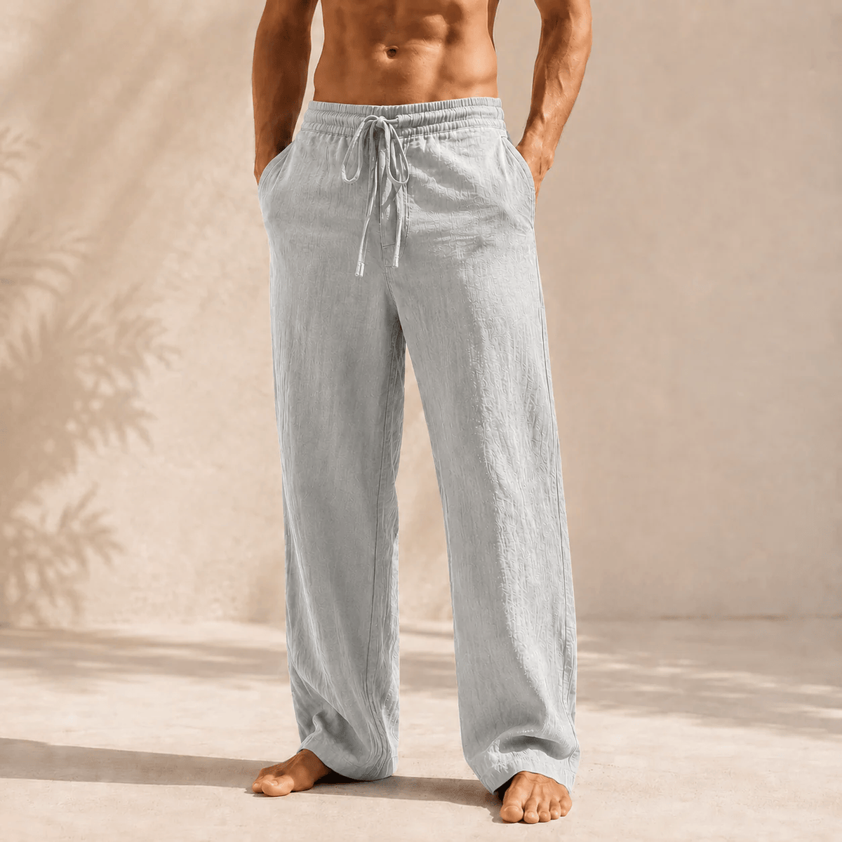 OWEN | Straight-leg pants with flowing drape