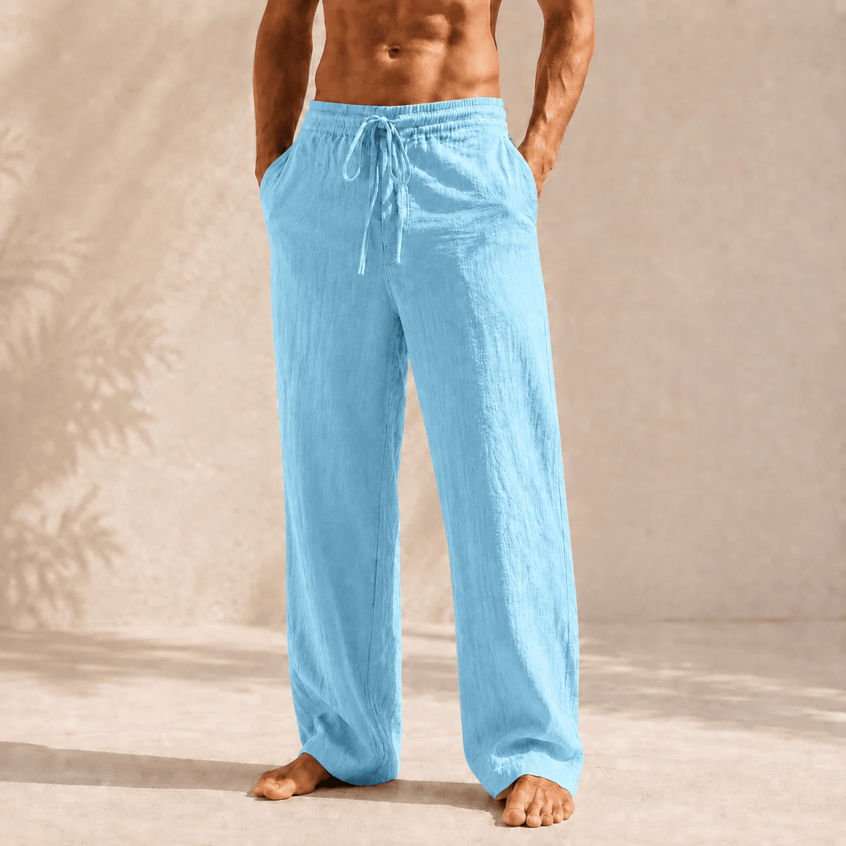 OWEN | Straight-leg pants with flowing drape