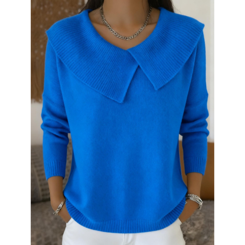 CHARLOTTE | Knit sweater with folded collar