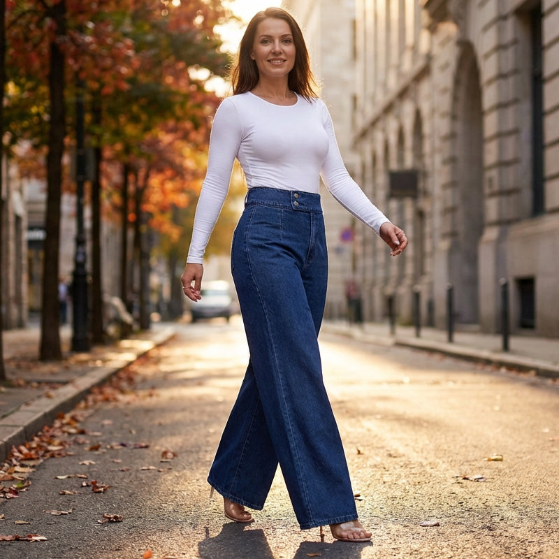 ISABELLA | Wide-leg jeans with high waist